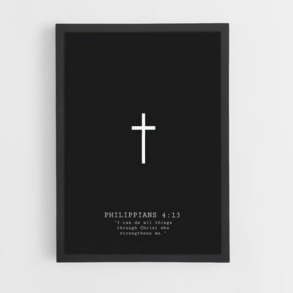 ap-christian cross-9 cadre Noir