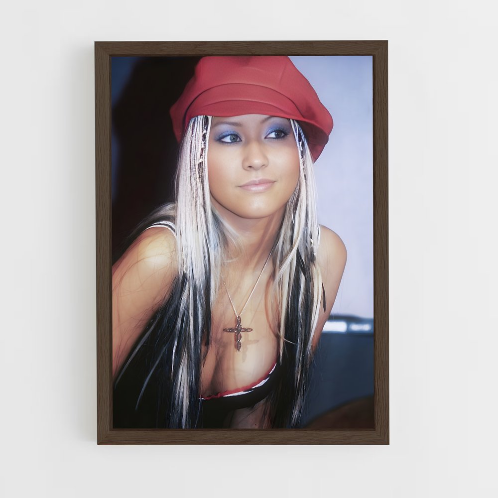 ap-christina aguilera-2 cadre Bois foncé