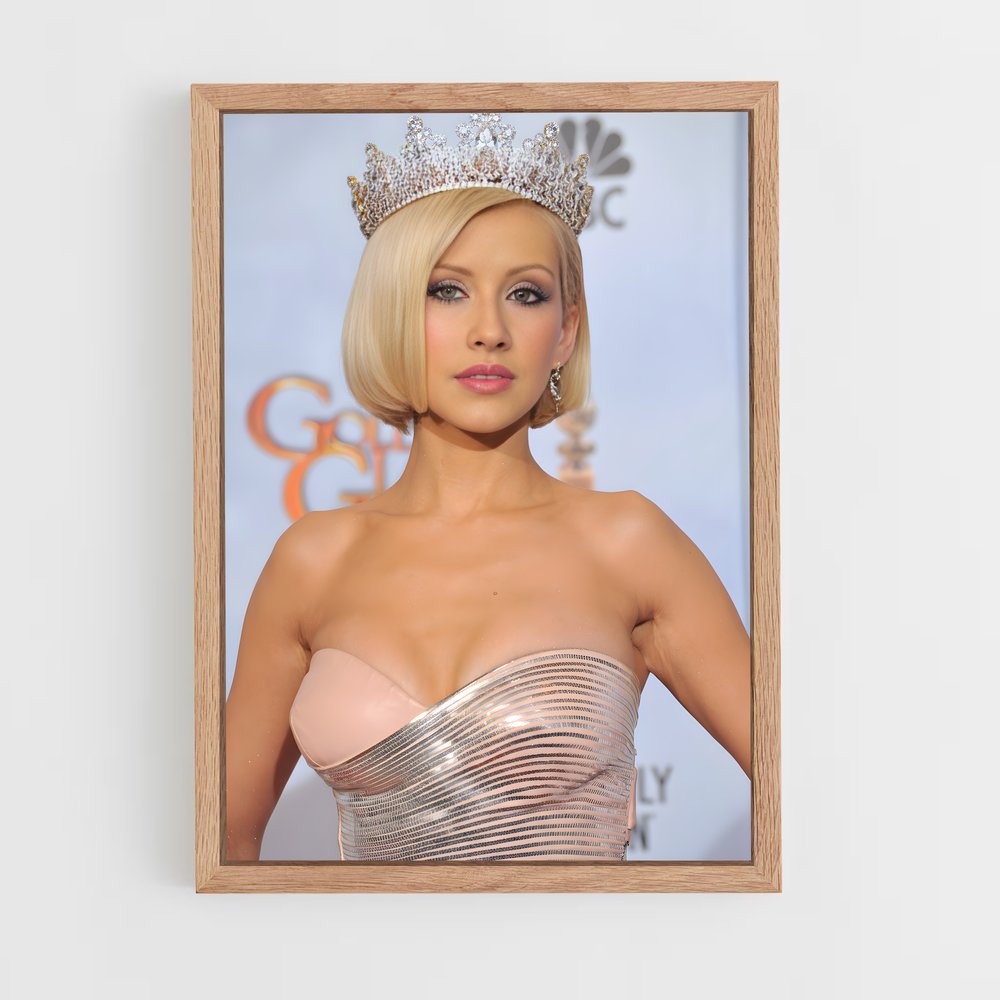 ap-christina aguilera-8 cadre Bois clair
