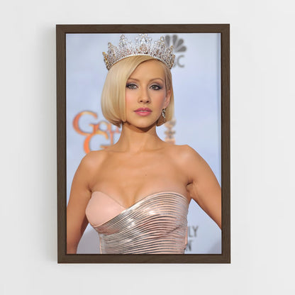 ap-christina aguilera-8 cadre Bois foncé