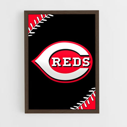 ap-cincinnati reds-3 cadre Bois foncé