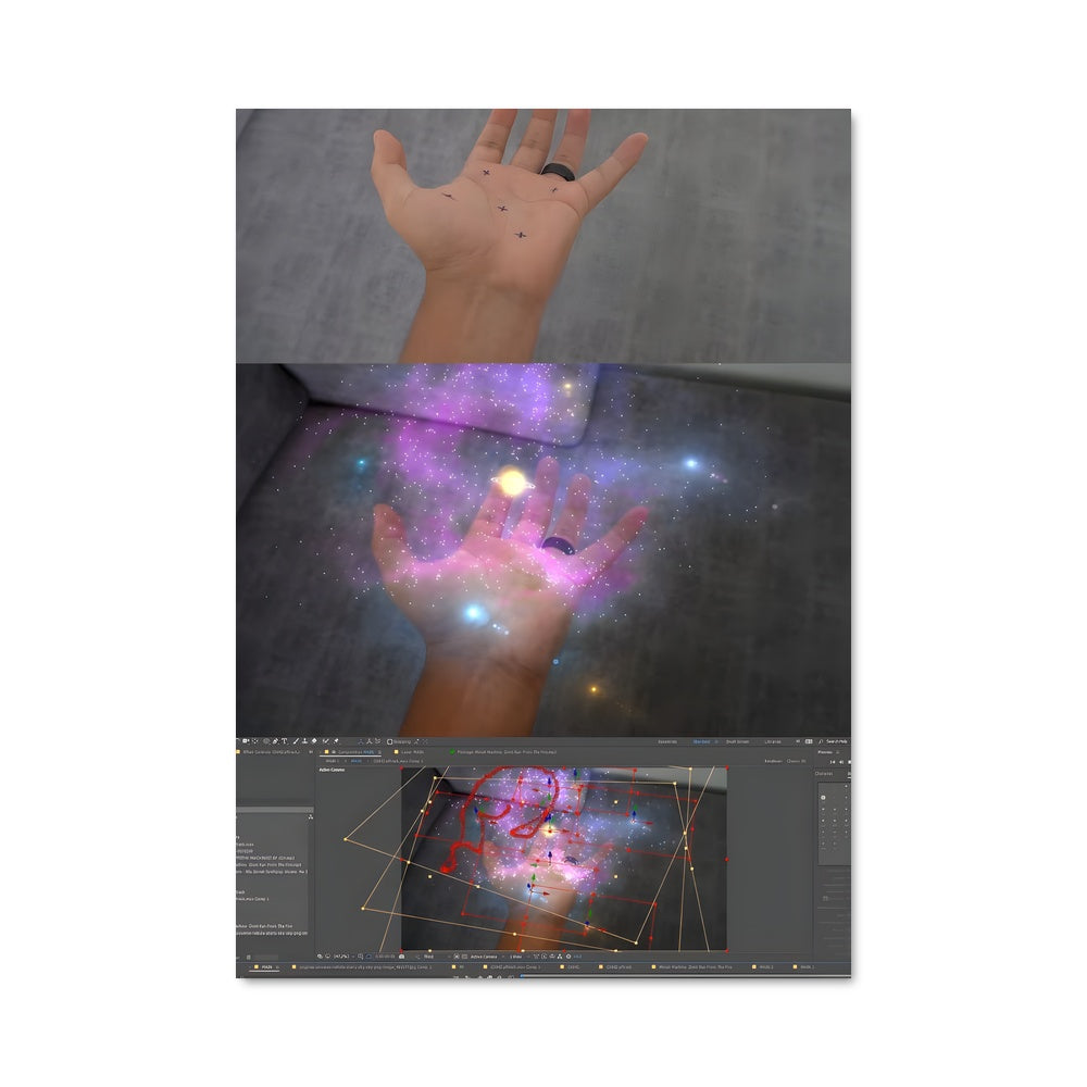 Poster Galaxie en Main