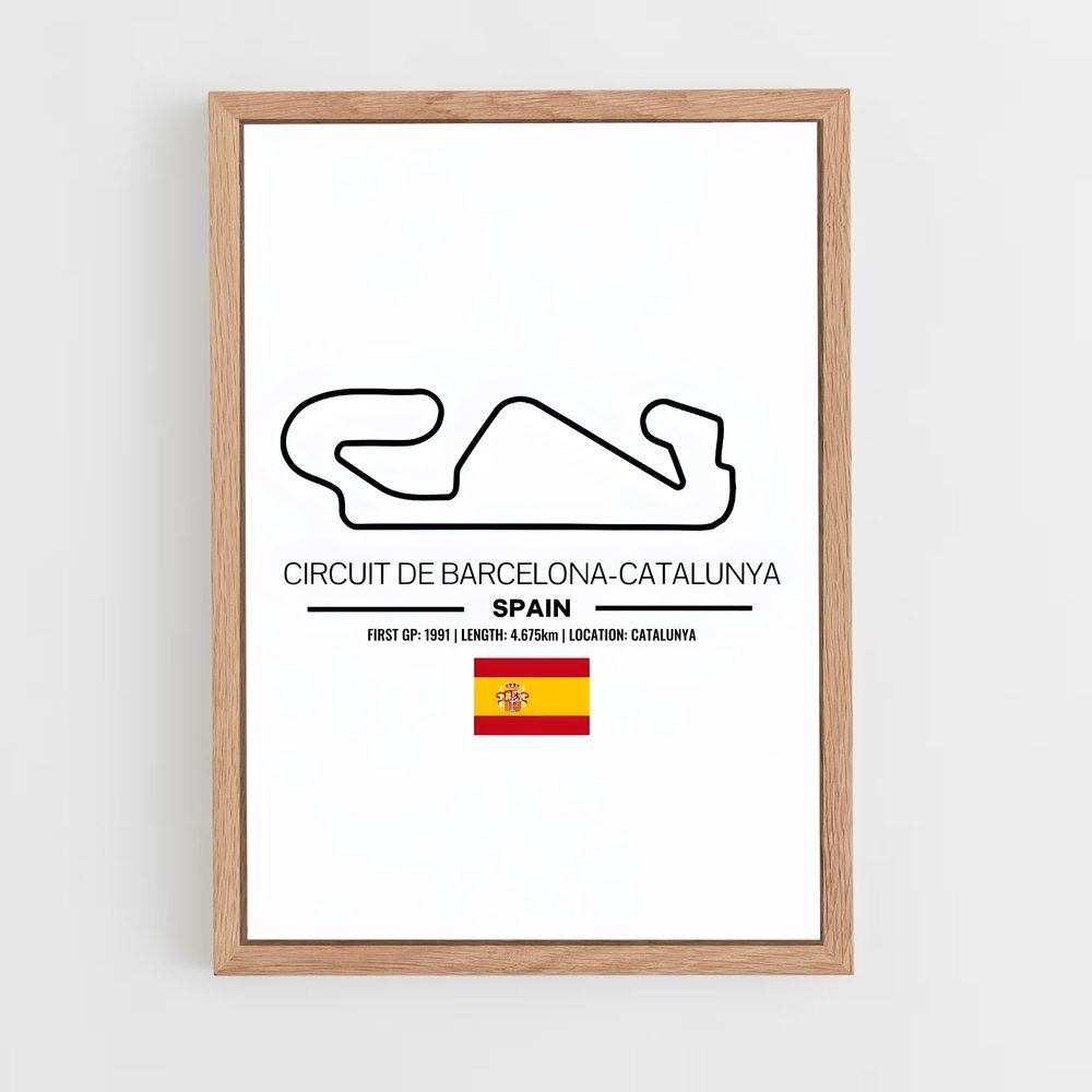 ap-circuit de barcelona-catalunya-1 cadre Bois clair