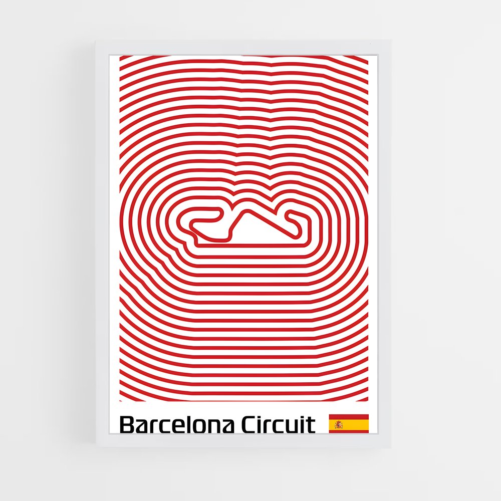 ap-circuit de barcelona-catalunya-4 cadre Blanc