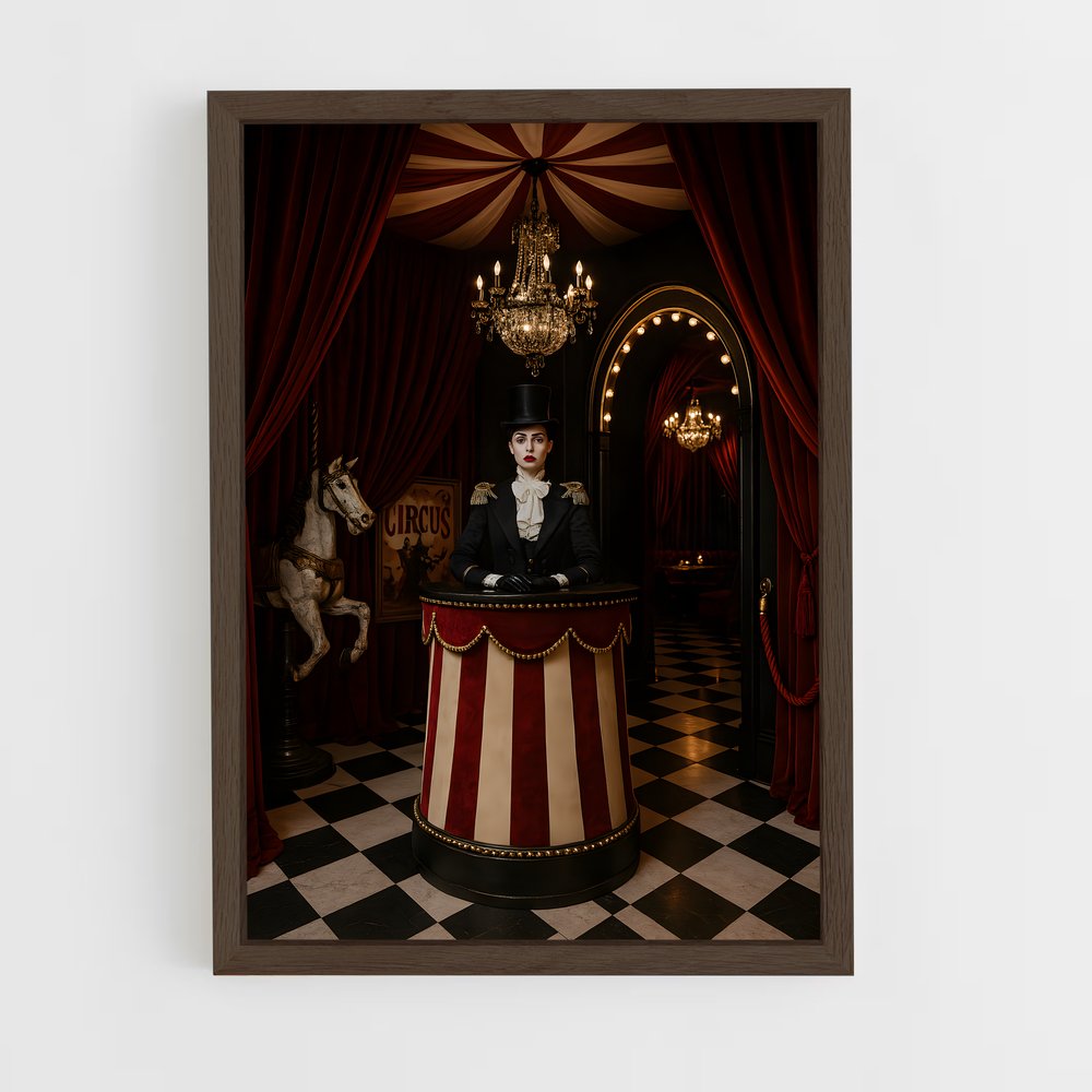 ap-circus performer-12 cadre Bois foncé