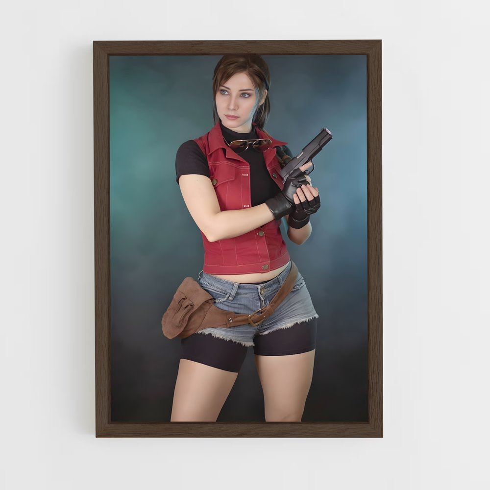 ap-claire redfield-3 cadre Bois foncé