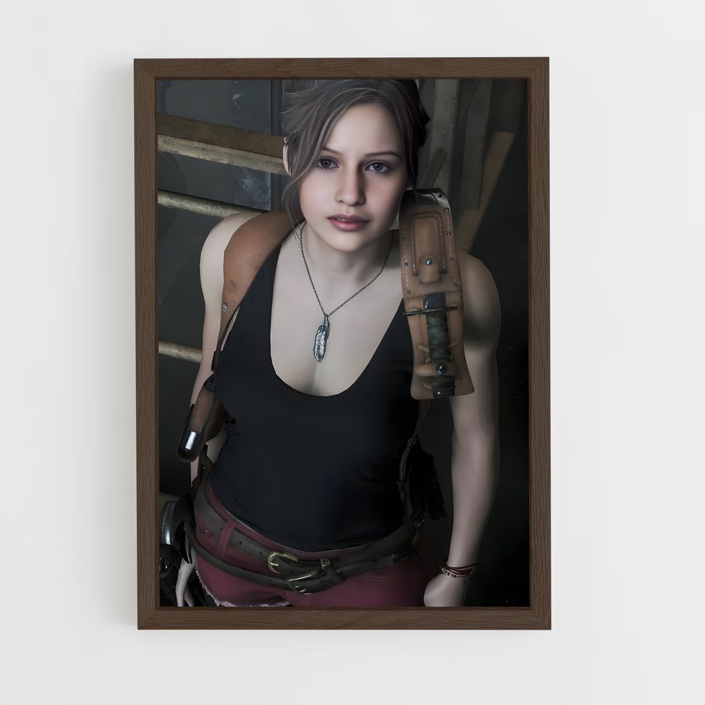 ap-claire redfield-4 cadre Bois foncé