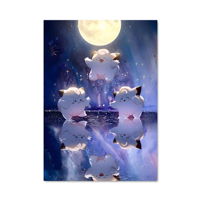 Poster Clefairy au Clair de Lune