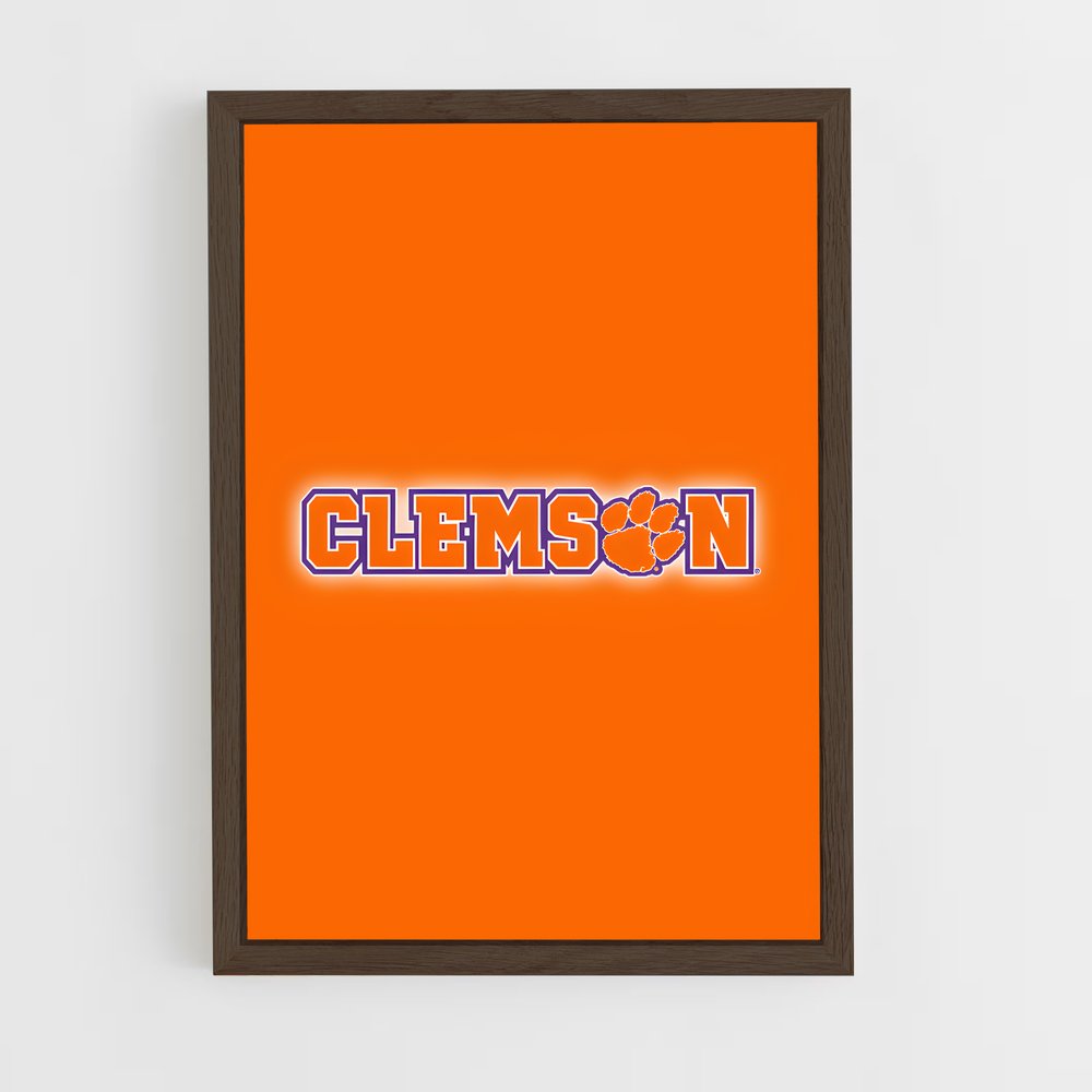 ap-clemson tigers-13 cadre Bois foncé