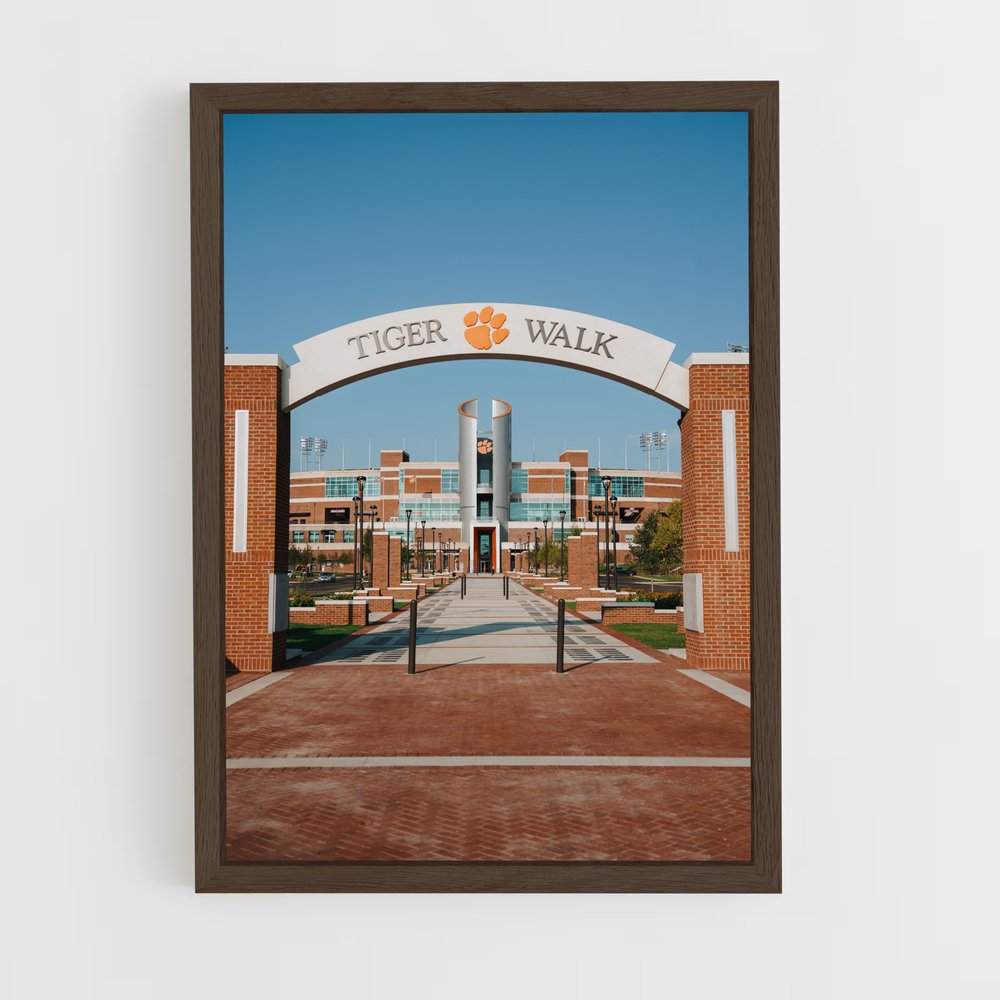 ap-clemson tigers-6 cadre Bois foncé