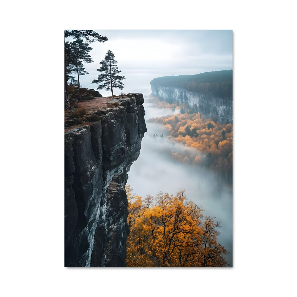 Poster Brume et Falaises