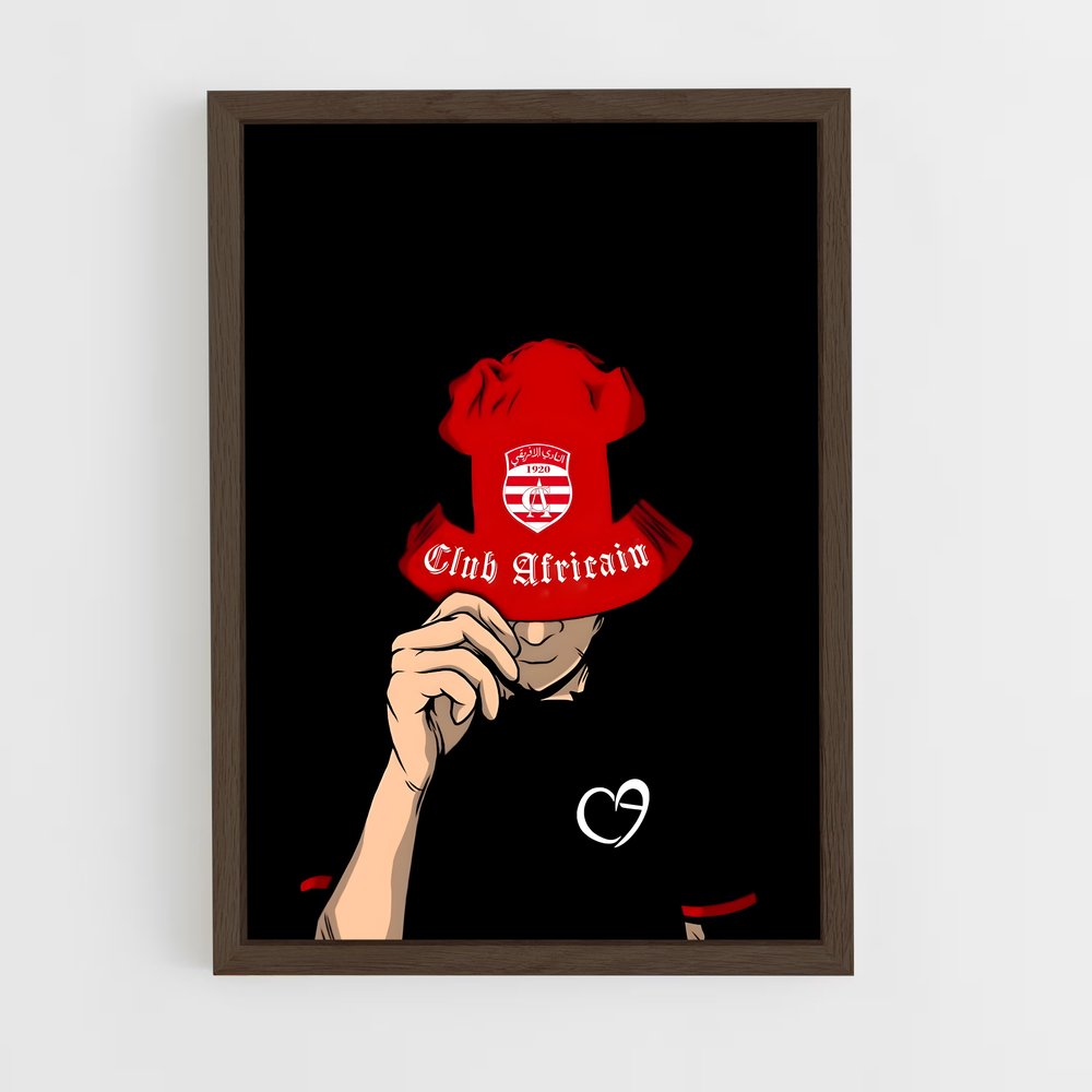 ap-club africain-5 cadre Bois foncé