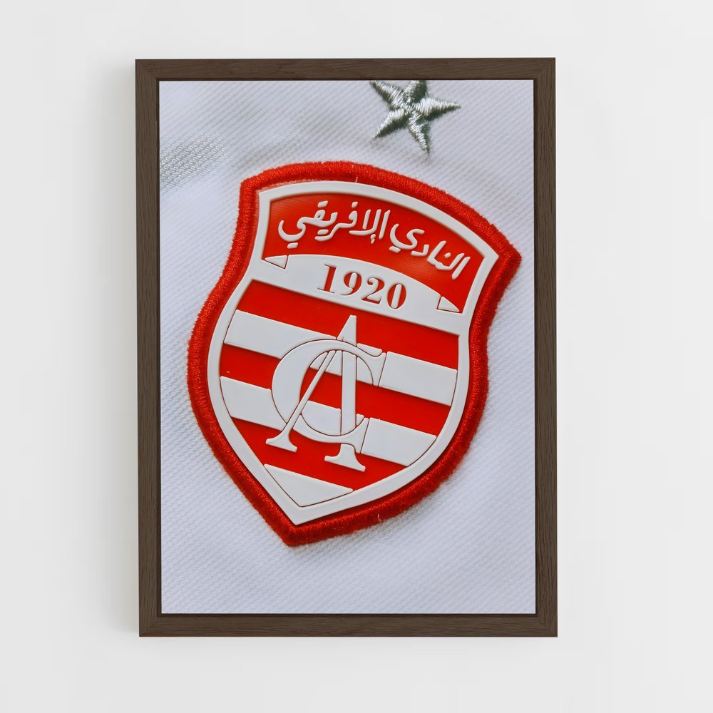 ap-club africain-8 cadre Bois foncé