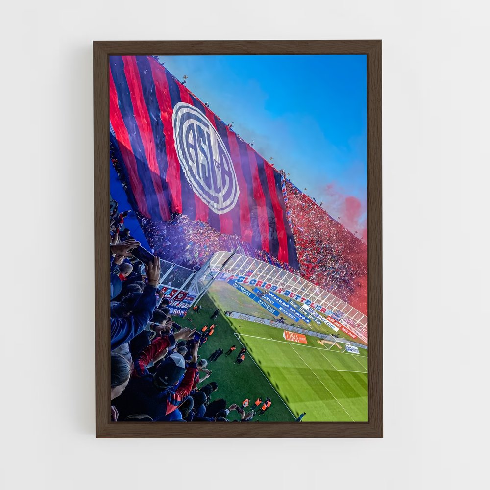 ap-club atletico san lorenzo-2 cadre Bois foncé