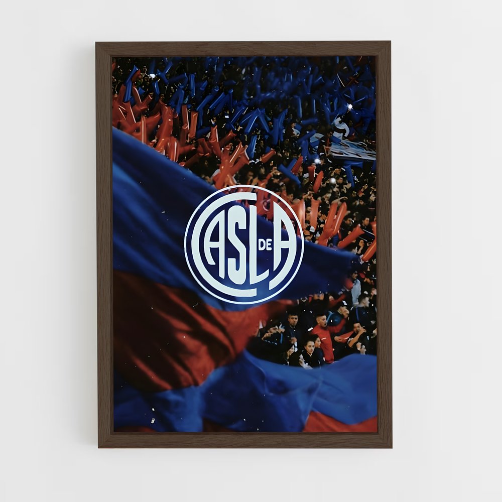 ap-club atletico san lorenzo-4 cadre Bois foncé