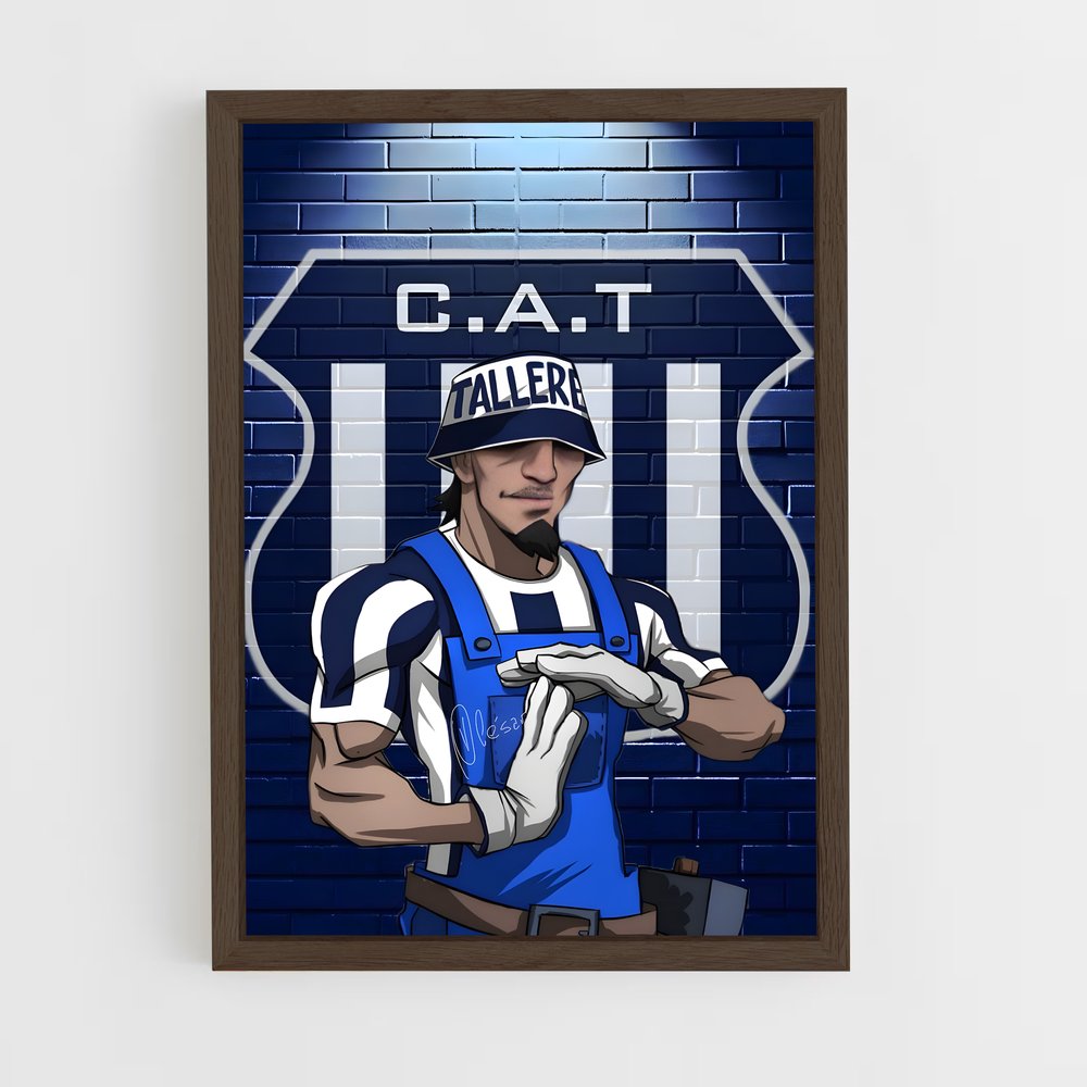 ap-club atletico talleres-9 cadre Bois foncé