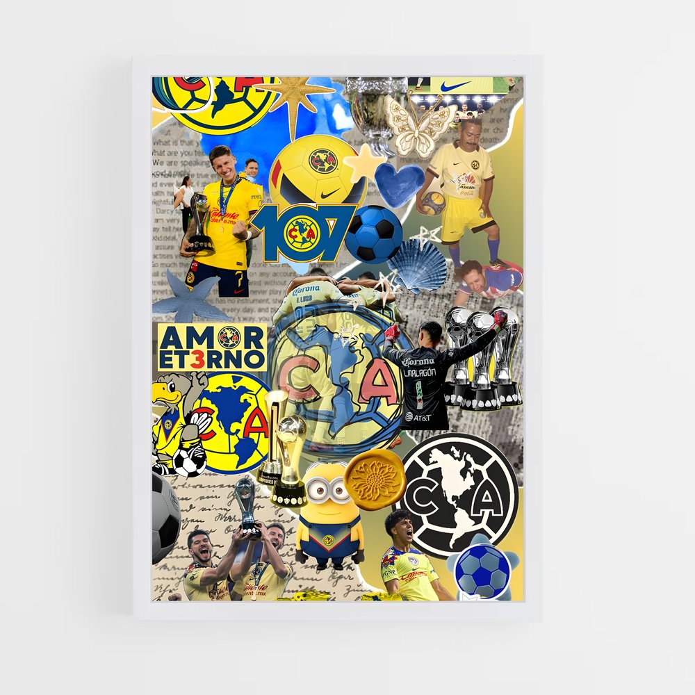 ap-club de futbol america-8 cadre Blanc
