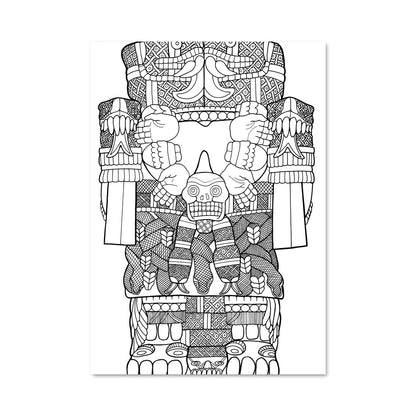 Poster Masque de Coatlicue