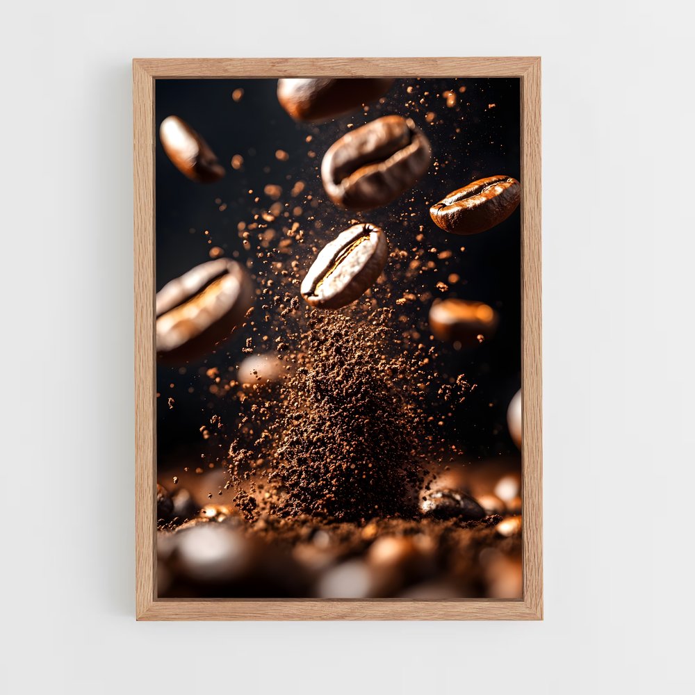 ap-coffee beans-5 cadre Bois clair