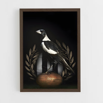 ap-collingwood magpies-5 cadre Bois foncé