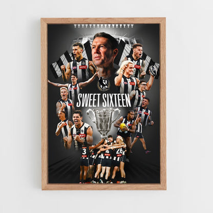 ap-collingwood magpies-6 cadre Bois clair