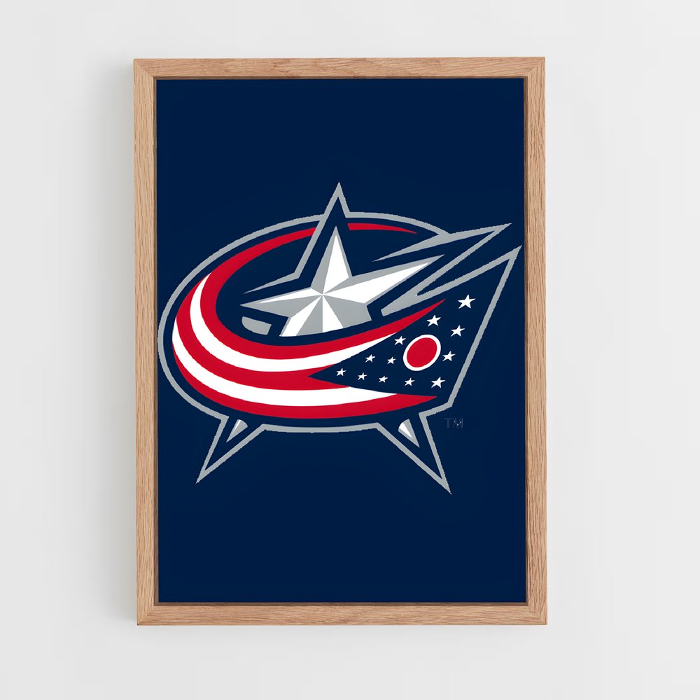 ap-columbus blue jackets-1 cadre Bois clair