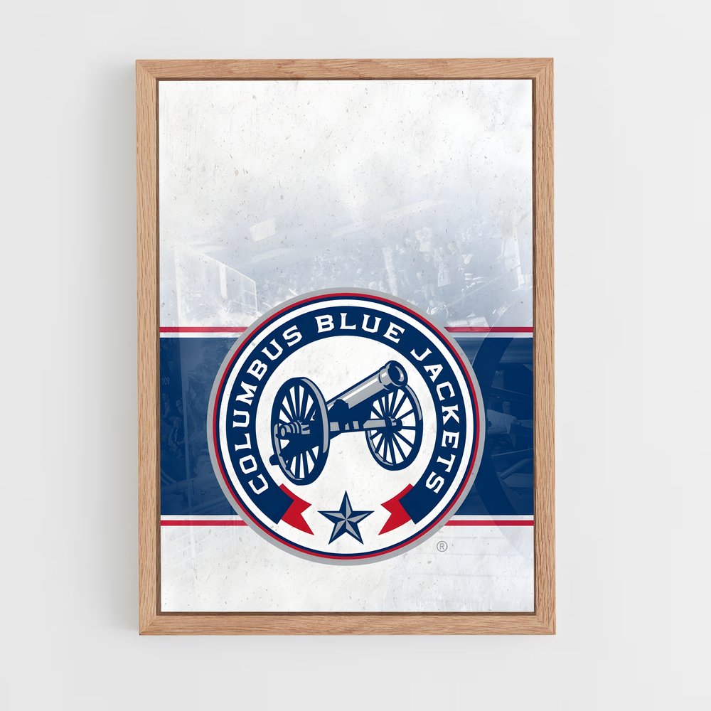 ap-columbus blue jackets-10 cadre Bois clair