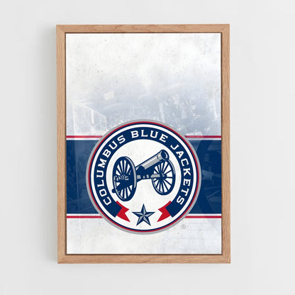 ap-columbus blue jackets-10 cadre Bois clair