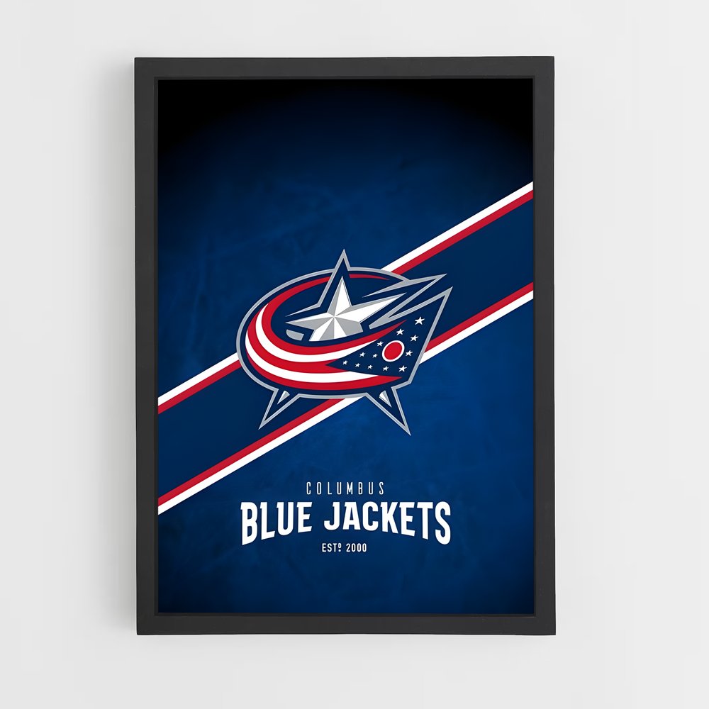 ap-columbus blue jackets-4 cadre Noir