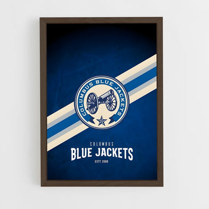 ap-columbus blue jackets-5 cadre Bois foncé