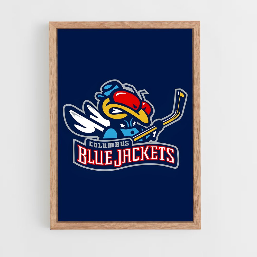 ap-columbus blue jackets-6 cadre Bois clair