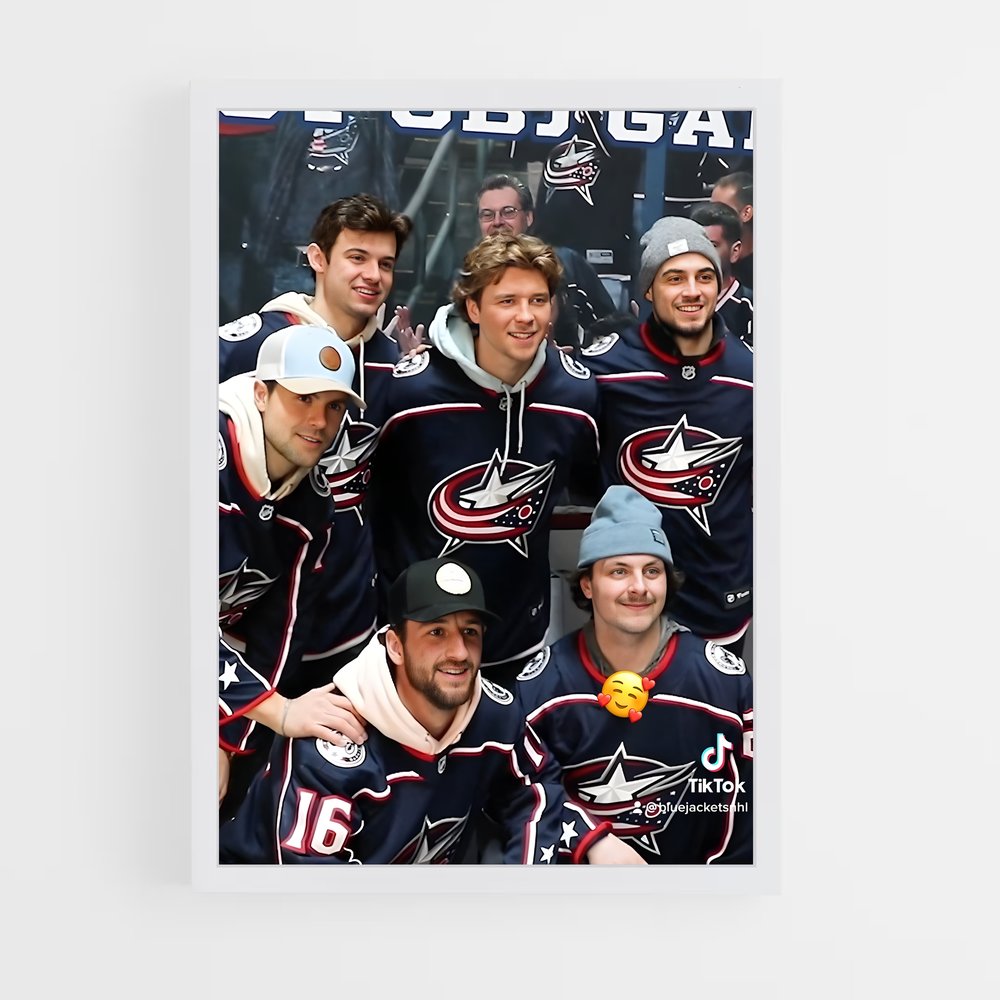 ap-columbus blue jackets-8 cadre Blanc
