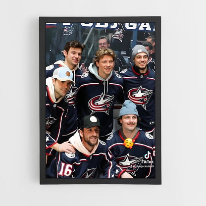 ap-columbus blue jackets-8 cadre Noir