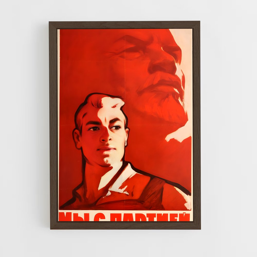 ap-communist party russia-3 cadre Bois foncé
