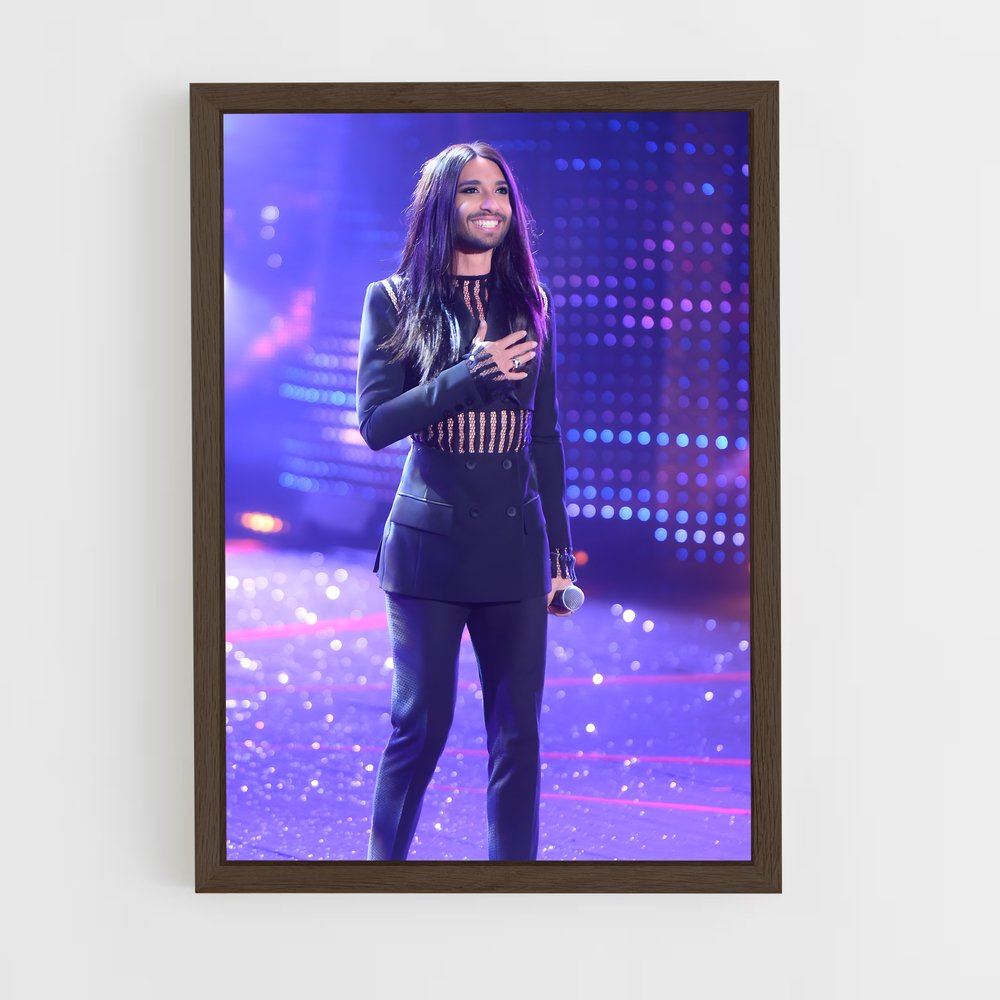 ap-conchita wurst-10 cadre Bois foncé