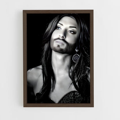 ap-conchita wurst-13 cadre Bois foncé
