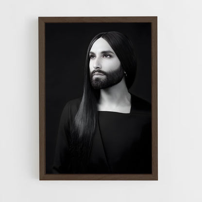 ap-conchita wurst-4 cadre Bois foncé