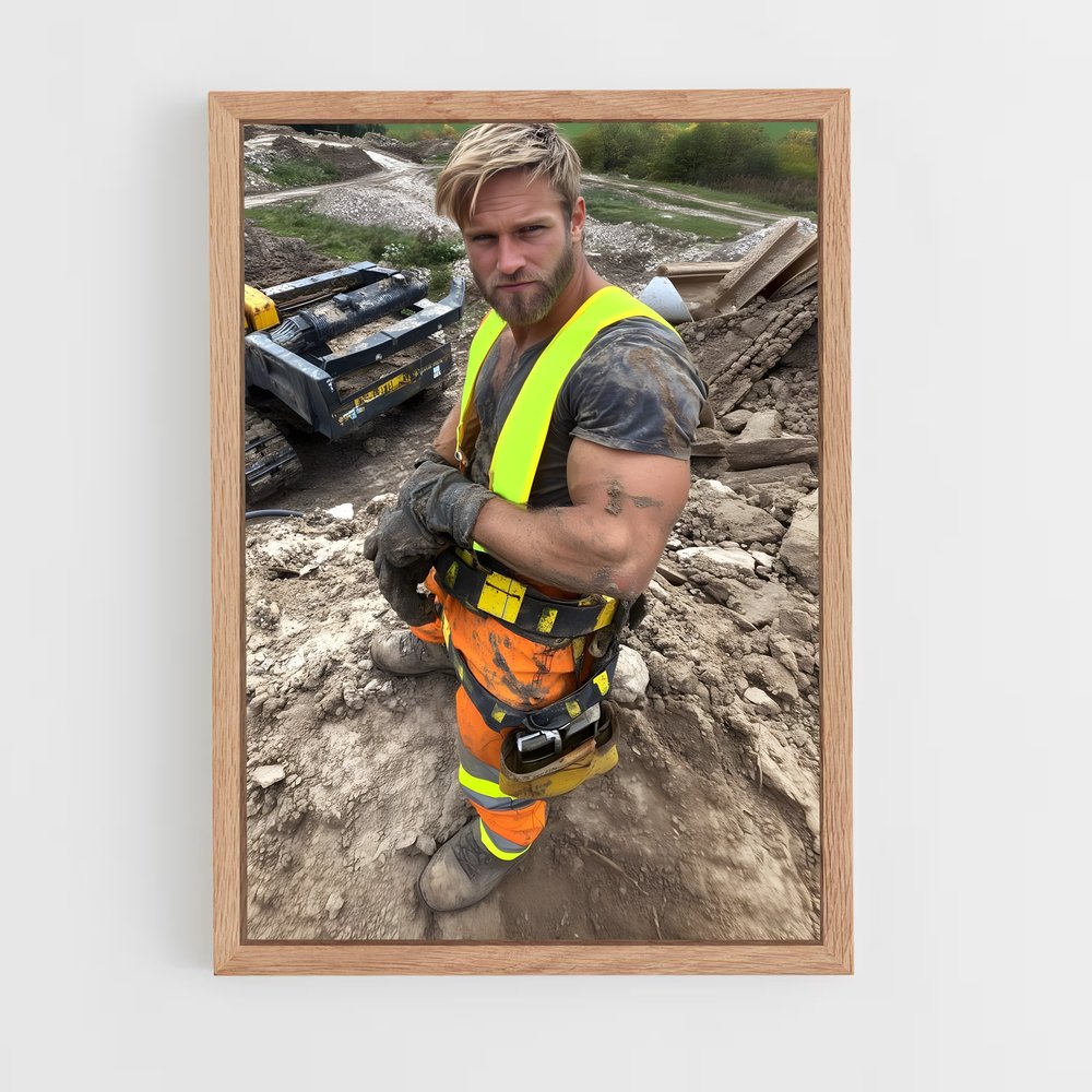 ap-construction worker-2 cadre Bois clair