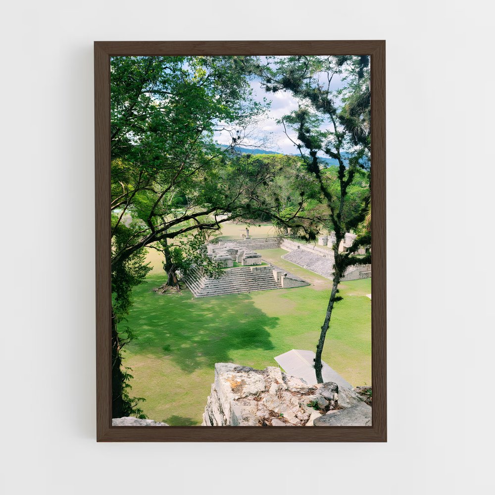 ap-copan ruinas-3 cadre Bois foncé