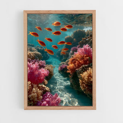 ap-coral reef-10 cadre Bois clair