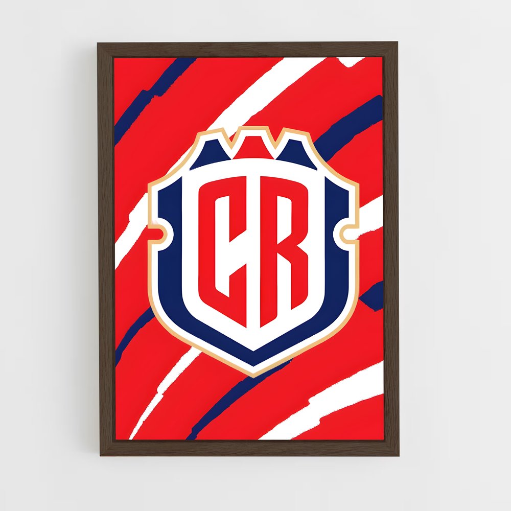 ap-costa rica national football team-2 cadre Bois foncé