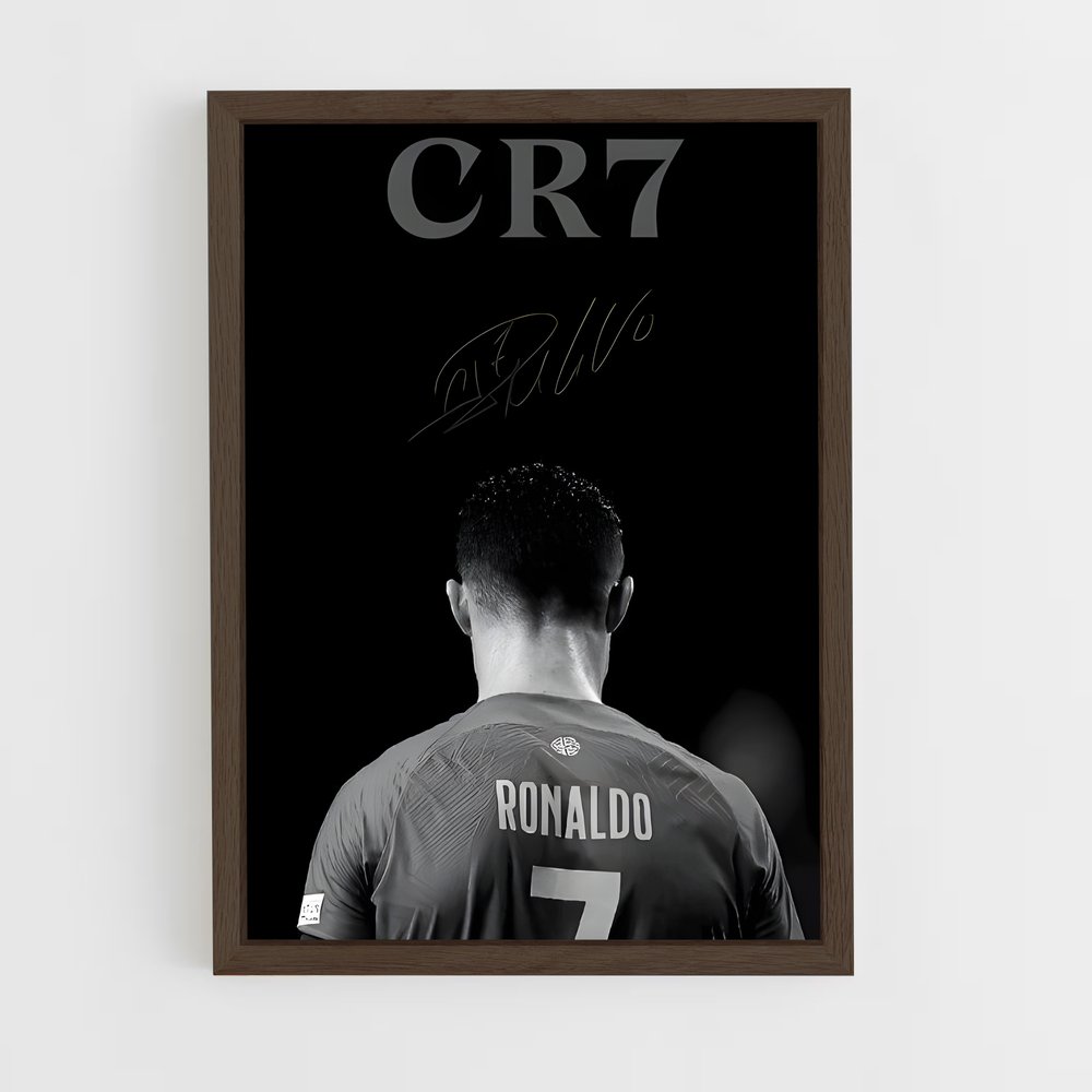 ap-cristiano ronaldo-9 cadre Bois foncé