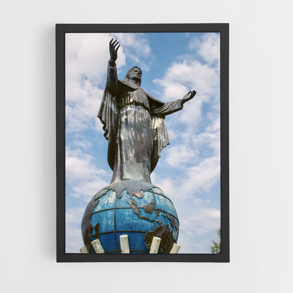 ap-cristo rei statue-2 cadre Noir