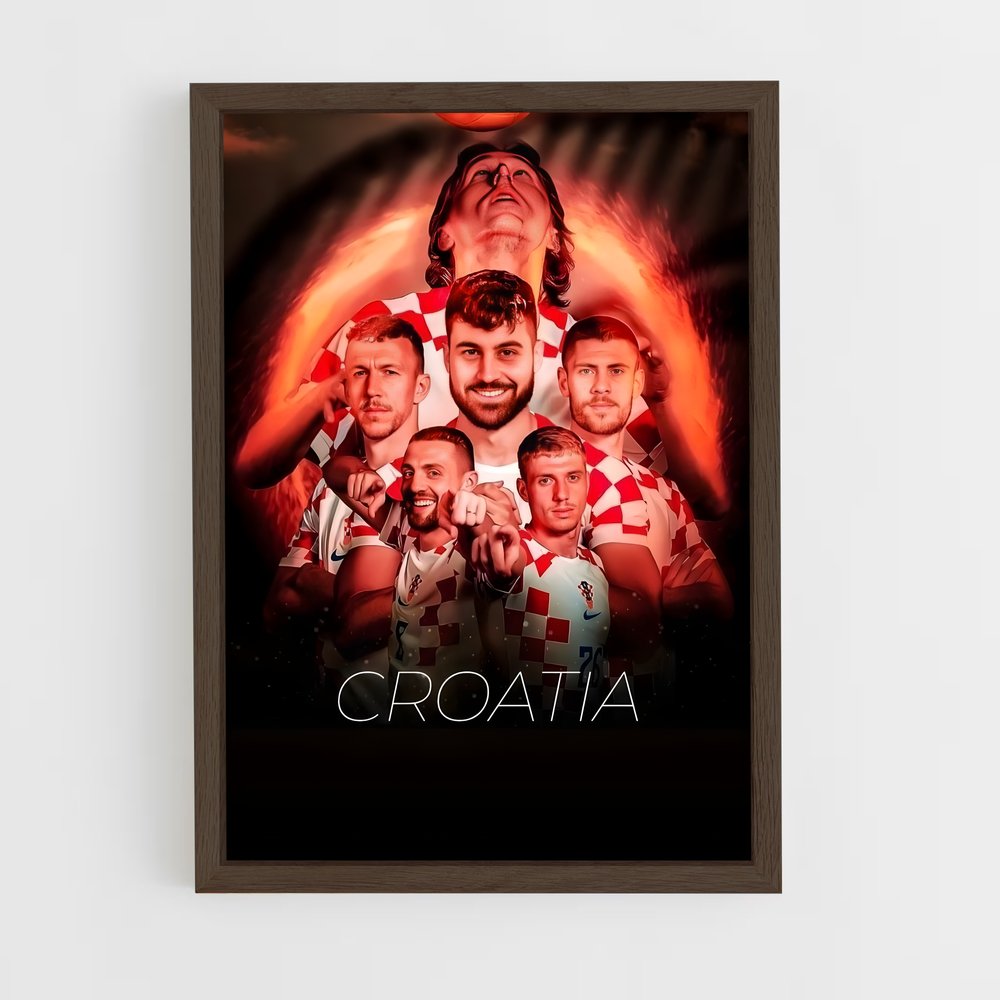 ap-croatia national football team-6 cadre Bois foncé