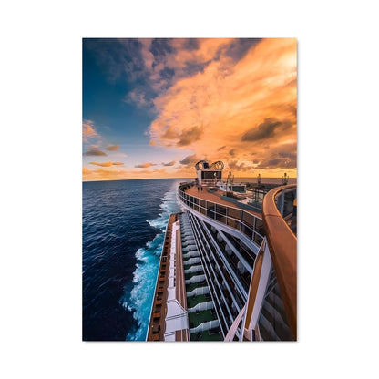 Poster Coucher de Soleil en Mer
