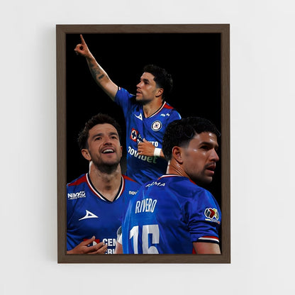 ap-cruz azul fc-3 cadre Bois foncé