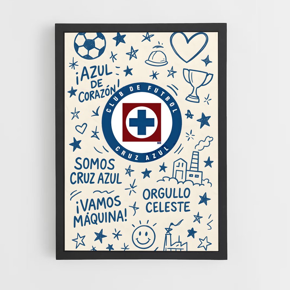 ap-cruz azul fc-4 cadre Noir