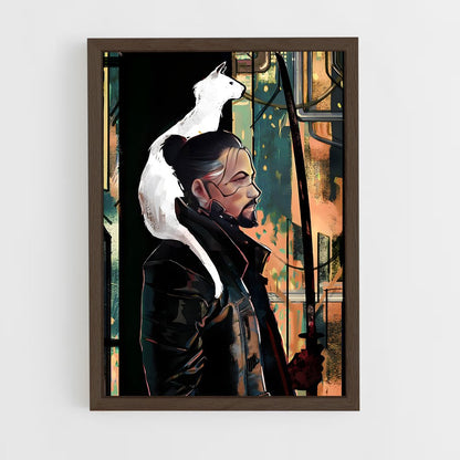 ap-cyberpunk-17 cadre Bois foncé