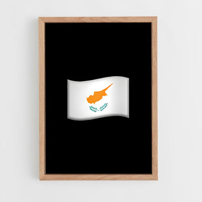 ap-cyprus flag-4 cadre Bois clair