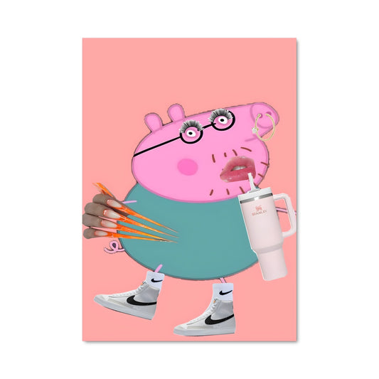 Poster Coffee Break Pig
